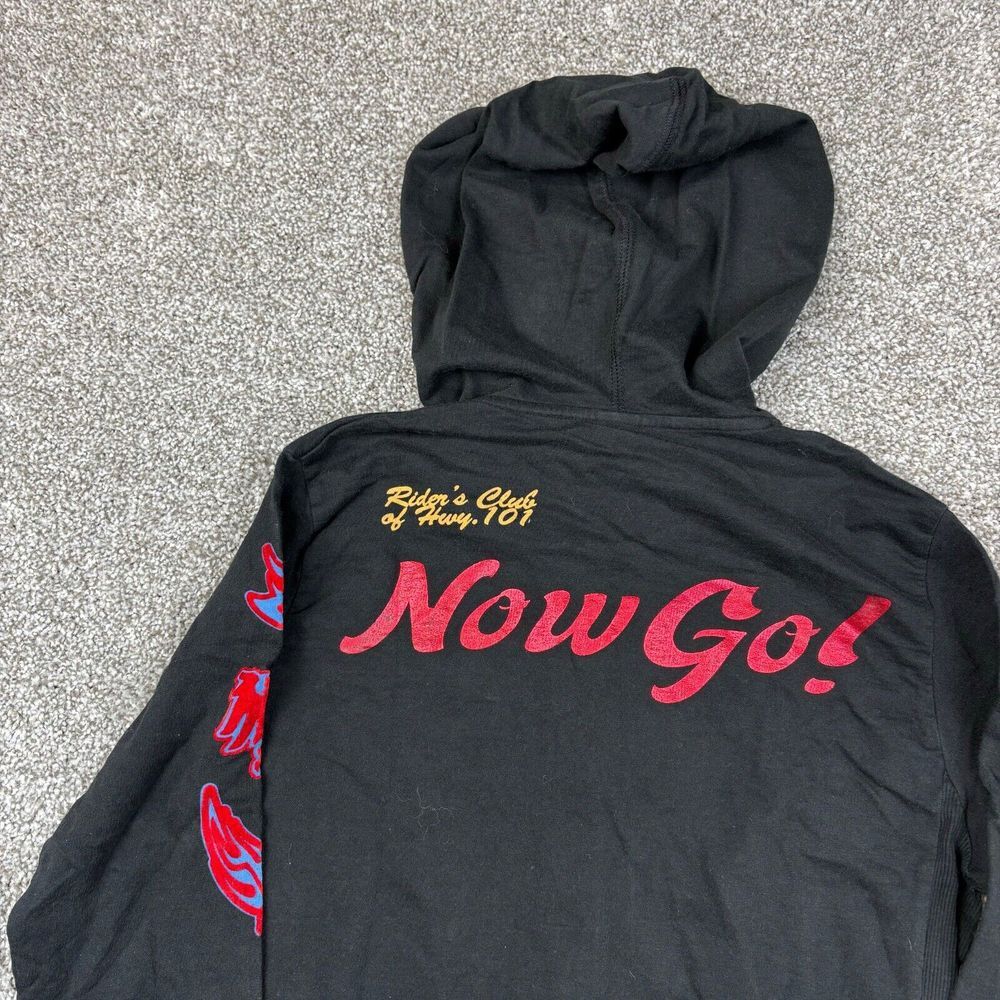 NWT Vintage Y2K Super G Hoodie Womens S Black Ready Action Hein Gericke Grunge - Picture 11 of 13